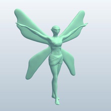 fig fairy v2 figurine mythical creatures printable lowpoly 3d print model - Mito3D
