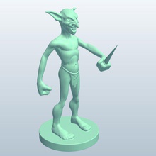 fig goblin v1 dagger mythical creatures printable lowpoly 3d print model - Mito3D