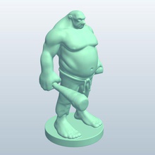 fig ogro v1 de gran tamaño club mítico criaturas imprimible lowpoly míticas 3d print model - Mito3D