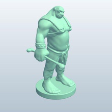 fig ogrebone v2 ogre bone club mythical creatures printable lowpoly 3d print model - Mito3D