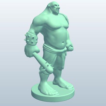 fig ogrespikedpost v2 ogre dopés post mythique les créatures imprimable lowpoly des mythiques 3d print model - Mito3D