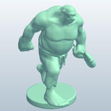 incir ogrestonehammer v2 ogre taş çekiç efsanevi yaratıklar fig yazdırılabilir lowpoly 3d print model - Mito3D