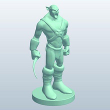 fig orc v1 curved dagger mythical creatures printable lowpoly 3d print model - Mito3D