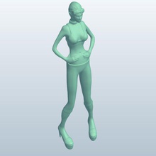 fig supermodel v2 figurine people printable lowpoly 3d print model - Mito3D