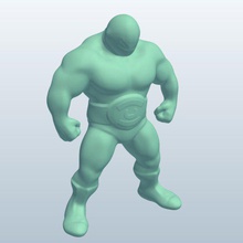 fig wrestlermasked v2 mascherato lottatore figurina persone stampabile lowpoly 3d print model - Mito3D