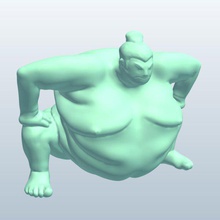 fig wrestlersumo v1 sumo wrestler figurine people printable lowpoly 3d print model - Mito3D