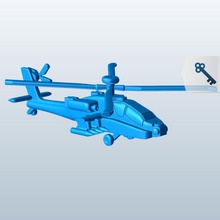 lutador de helicóptero v1 aeronaves printable lowpoly 3d print model - Mito3D