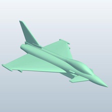 avión de combate europeo conjunto v1 europea luchador jet armas la armadura articulación imprimible lowpoly las 3d print model - Mito3D