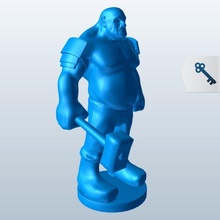 combattantwarhammer v1 combattant guerre marteau imprimable lowpoly 3d print model - Mito3D