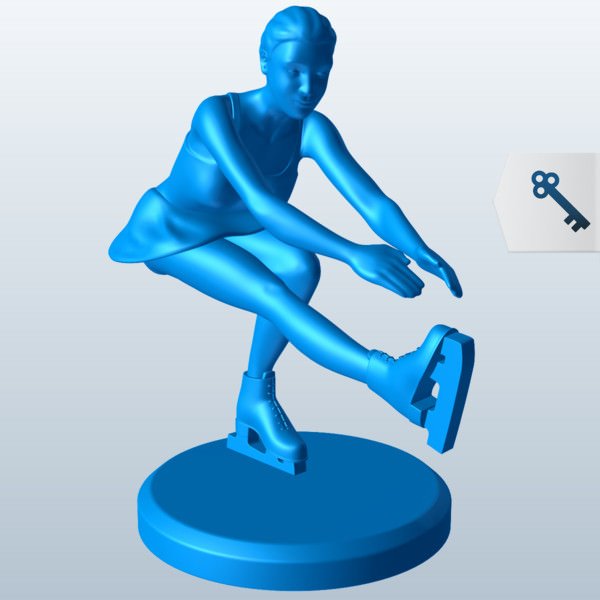 patinadora a posição 1 v2 figura skatista pessoas printable lowpoly 3D print model - Mito3D