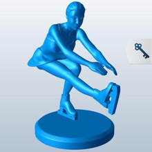 patinadora a posição 1 v2 figura skatista pessoas printable lowpoly 3d print model - Mito3D