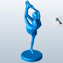 figure skater position 2 v2 people printable lowpoly 3d print model - Mito3D