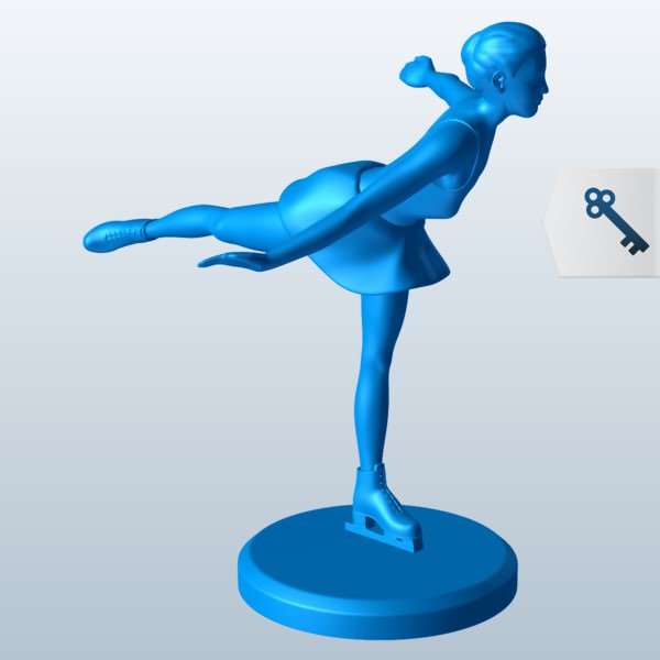 patinadora a posição 3 v2 figura skatista pessoas printable lowpoly 3D print model - Mito3D