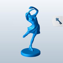 la patineuse position 4 v2 figure patineur personnes imprimable lowpoly 3d print model - Mito3D