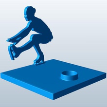 figura skater v1 patinador personas imprimible lowpoly 3d print model - Mito3D