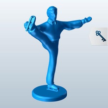 figure skater yspin skate hold v1 people printable lowpoly 3d print model - Mito3D