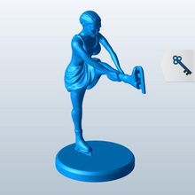 figureskater shotgunspin v1 figura skater fucile da caccia spin persone stampabile lowpoly 3d print model - Mito3D