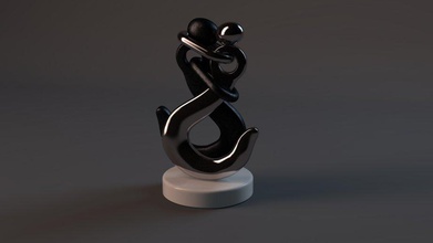 figurine ganchos de amor arquitetura 3d print model - Mito3D