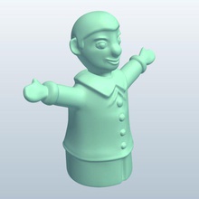 finger puppet boy v1 toys printable lowpoly 3d print model - Mito3D