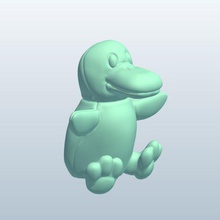 dedo de fantoches pato v1 fantoche brinquedos printable lowpoly 3d print model - Mito3D