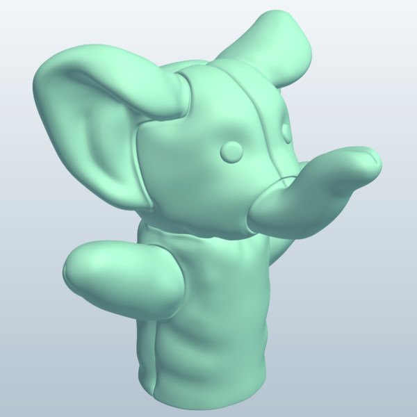 Fingerpuppen Elefant v1 finger Marionette Elefanten - Spielzeug bedruckbar ist lowpoly 3D print model - Mito3D