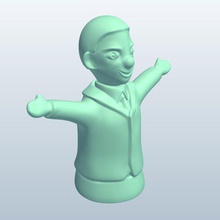 finger puppet man v1 toys printable lowpoly 3d print model - Mito3D