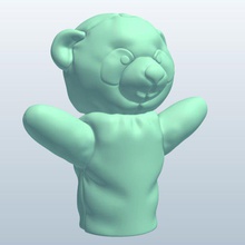 finger puppet panda bear v1 toys printable lowpoly 3d print model - Mito3D