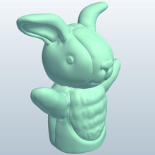 finger puppet rabbit v1 toys printable lowpoly 3d print model - Mito3D