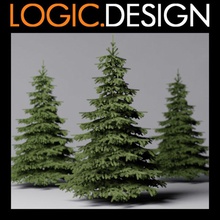 fir tree 3d 3ds bushes christmas festive foliage forest green landscape leaf logic design mas max model nature new parking plant vegetation wood x years 3d print model - Mito3D