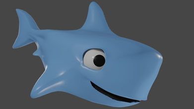 pesce cartone animato dio animali 3d print model - Mito3D