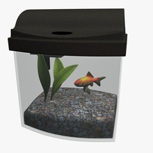 tanque de peixes v1 peixe móveis printable lowpoly 3d print model - Mito3D