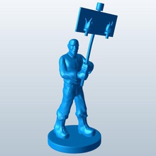 flambeaux v1 people printable lowpoly 3d print model - Mito3D