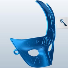 flaredvenetianprincessmask v1 flared venetian princess mask apparel printable lowpoly 3d print model - Mito3D