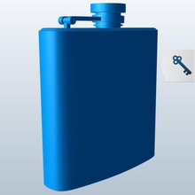 flask v1 kaplar yazdırılabilir lowpoly 3d print model - Mito3D