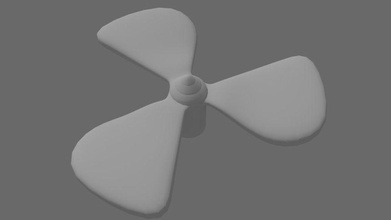 flat propeller 3d aircraft airplane aviation bbf3 collection model parts plane rotary 3d print model - Mito3D