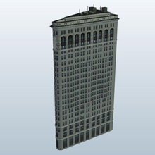 flatiron building v1 nyc la construction des bâtiments imprimable lowpoly 3d print model - Mito3D