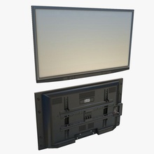 düz ekran tv elektronik eğlence mobilya oyun hd lcd daha düşük lowpoly Dövüşçü model monitör poly hazır oda televizyon video geniş 3d print model - Mito3D