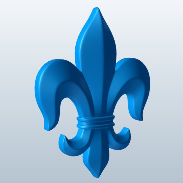 fleur lis v1 magnete novità stampabile lowpoly 3D print model - Mito3D