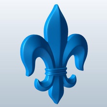 fleur lis v1 magnet Neuheiten bedruckbar ist lowpoly 3d print model - Mito3D