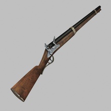 mousquet à silex 18 19 antique arshambo carabine la défense de l'équipement arme feu poing militaires modèle pistolet le fusil guerre l'arme 3d print model - Mito3D