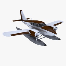floatplane lp 23 air aircraft airplane aviation aztec business commercial engine floating general light lower model monoplane pa piper pistons plane poly pontoon private propeller qlee seaplane small transport twin 3d print model - Mito3D