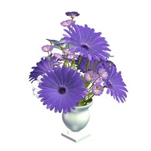 floral centerpiece v1 plants wildlife printable lowpoly 3d print model - Mito3D