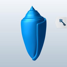 florida cone shell v1 fish aquatic life printable lowpoly 3d print model - Mito3D