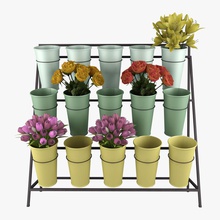 çiçek kova standı dekorasyon ekran ortamlar esenyardim çiçekçi yeşillik mobilyalar bahçe iç yaprak model doğa açık otopark bitki pot Daire çalılar dur vazo 3d print model - Mito3D