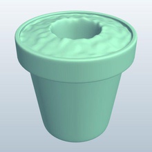 flower pot v1 pencil holder containers printable lowpoly 3d print model - Mito3D