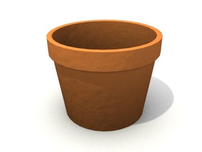 vaso di fiori 3d argilla cotta fiore arredamento giardino modello la pianta fioriera pot ceramica terra terracotta thetexturestore 3d print model - Mito3D