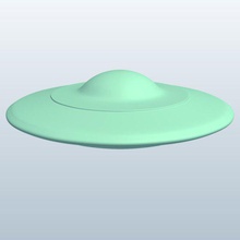 flyingsaucer v2 di volo piattino esterno spazio navicella stampabile lowpoly veicoli spaziali 3d print model - Mito3D