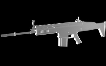 fn scar assault rifle 7 62 afghanistan battle belgium bullet combat fnh gun h l maya mk16 mk17 model modern shot taylorsnead usa war weapon 3d print model - Mito3D