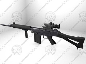 fnfal fusil de snip arme à feu modèle physcongenx physcongx le bécassine l'arme 3d print model - Mito3D
