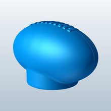 foamfootballhat v2 de football chapeau les sports figures l'équipement imprimable lowpoly du sport équipements 3d print model - Mito3D